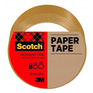 Taśma pakowa SCOTCH Mailing  papierowa 50mm x 50m 1szt. brązowa
