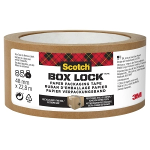 Taśma pakowa SCOTCH Box Lock papierowa 48mm x 22,8m 1szt. brązowa