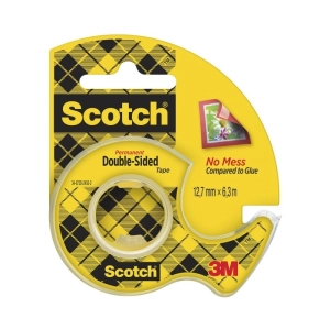 Taśma dwustronna SCOTCH 136D 12mm x 6,3m z gilotynką-244566