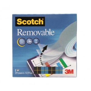 Taśma biurowa SCOTCH Removable 811 matowa 19mm x 32,9m do repozycjonowania-244866