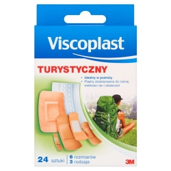 Plaster uniwersalny VISCOPLAST, turystyczny, traypack, 24szt.