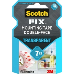 Taśma montażowa SCOTCH 19mm x 1,5m - transparentna