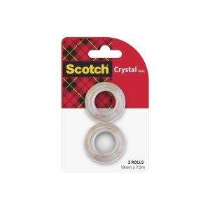 Taśma biurowa SCOTCH Crystal (6-1975R2) 19mm 7,5m, 2szt.-631013