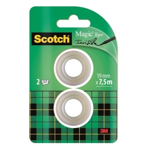 Taśma biurowa SCOTCH Magic (8-1975R2) matowa 19mm 7,5m 2szt.-631007