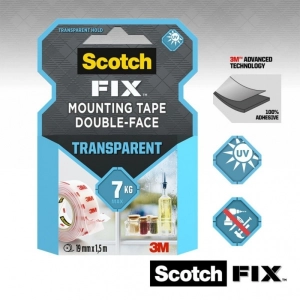 Taśma montażowa SCOTCH 19mm x 1,5m - transparentna-245637