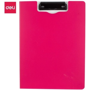 Podkładka z klipem clipboard DELI RIO A4 teczka z okładką - różowa-245850