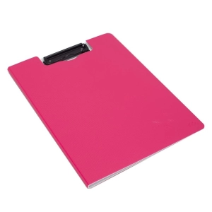 Podkładka z klipem clipboard DELI RIO A4 teczka z okładką - różowa-245851