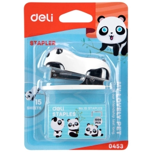 Zszywacz DELI do 15 kartek na zszywki no.10 - panda E0453-245875