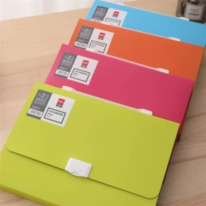 Teczka z przegródkami DELI 38126 z rączką 13 przegródek - różowa-245929