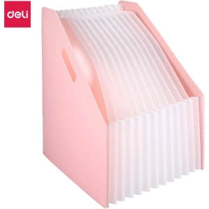 Kartoteka harmonijkowa DELI organizer A4 - różowy