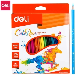 Kredki ołówkowe DELI COLORUN bezdrzewne 24 kolory EC00120