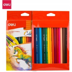 Kredki ołówkowe DELI COLORUN trójkątne 18 kolorów EC00310