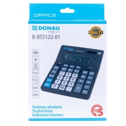 Kalkulator DONAU TECH biurowy 12-cyfr. wyświetlacz wym. 201x155x35mm czarny K-DT5122-01