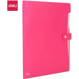 Teczka z przegródkami DELI EB40102 8 przegródek - różowa