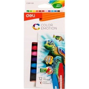 Kredki pastele DELI COLOR EMOTION 12 kolorów EC20100