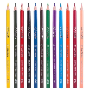 Kredki ołówkowe DELI COLORUN trójkątne 12 kolorów EC00300-246050