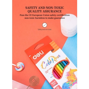 Kredki ołówkowe DELI COLORUN bezdrzewne 12 kolorów EC00100-246058