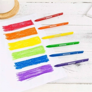 Kredki świecowe DELI COLOR EMOTION plastikowe trójkątne 24 kolory EC20020-246077
