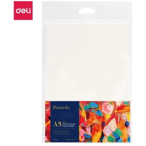 Blok papier do akwareli DELI FINENOLO A5 300g. 16 kartek - biały