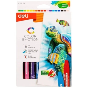 Kredki pastele DELI COLOR EMOTION 18 kolorów EC20110