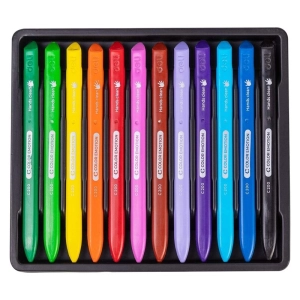 Kredki świecowe DELI COLOR EMOTION plastikowe trójkątne 12 kolowów EC20000-246142