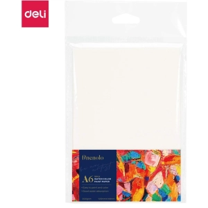 Blok papier do akwareli DELI FINENOLO A6 300g. 16 kartek - biały
