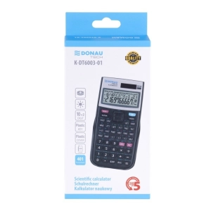 Kalkulator DONAU TECH naukowy 401 funkcji 164x84x19 mm czarny K-DT6003-01-246276