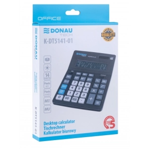 Kalkulator DONAU TECH biurowy 14-cyfr. wyświetlacz wym. 201x155x35mm czarny K-DT5141-01-246286