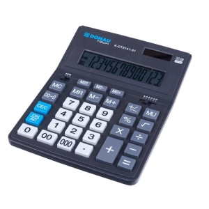 Kalkulator DONAU TECH biurowy 14-cyfr. wyświetlacz wym. 201x155x35mm czarny K-DT5141-01-246288