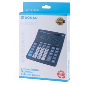 Kalkulator DONAU TECH biurowy 12-cyfr. wyświetlacz wym. 201x155x35mm czarny K-DT5122-01-246305