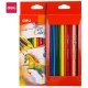 Kredki ołówkowe DELI COLORUN trójkątne 12 kolorów EC00300