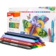 Kredki świecowe DELI COLOR EMOTION plastikowe trójkątne 24 kolory EC20020