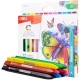 Kredki świecowe DELI COLOR EMOTION plastikowe trójkątne 12 kolowów EC20000