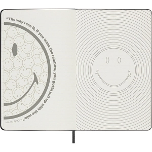 Notatnik MOLESKINE L (13x21 cm), Smiley, w linie, twarda oprawa, 176 stron, pudełko-247547