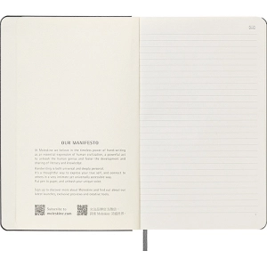 Notatnik MOLESKINE L (13x21 cm), Smart, w linie, twarda oprawa, czarny-247630