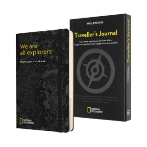 Notes MOLESKINE Passion Journal Travellers National Geographic, 400 stron, szary-247650