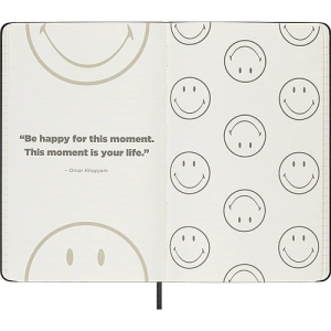 Notatnik MOLESKINE L (13x21 cm), Smiley, w linie, twarda oprawa, 176 stron-247658