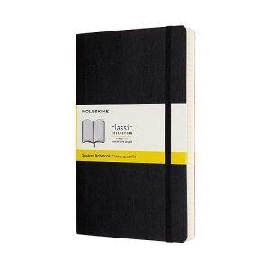 Notes MOLESKINE Classic L (13x21cm), w kratkę, miękka oprawa, 400 stron, czarny