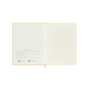 Notes MOLESKINE Classic XL (19x25 cm), linie, twarda, orange yellow, 192 strony, pomarańczowy-247738