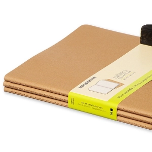 Zestaw 3 zeszytów MOLESKINE Cahier Journals XL (19x51cm), gładki, 120 stron, piaskowy-247822