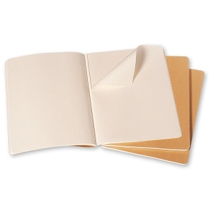 Zestaw 3 zeszytów MOLESKINE Cahier Journals XL (19x51cm), w linie, 120 stron, piaskowy-247829