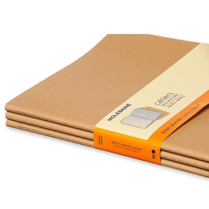 Zestaw 3 zeszytów MOLESKINE Cahier Journals XL (19x51cm), w linie, 120 stron, piaskowy-247830