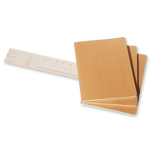 Zestaw 3 zeszytów MOLESKINE Cahier Journals XL (19x51cm), w linie, 120 stron, piaskowy-247832