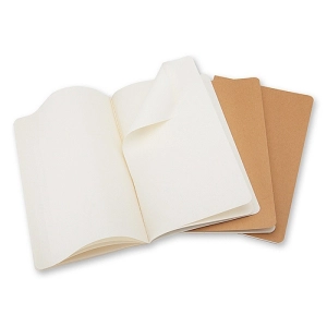 Zestaw 3 zeszytów MOLESKINE Cahier Journals L (13x21cm), gładki, 80 stron, piaskowy-247838