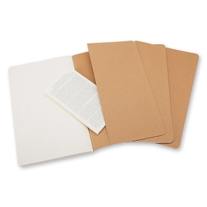 Zestaw 3 zeszytów MOLESKINE Cahier Journals L (13x21cm), gładki, 80 stron, piaskowy-247842