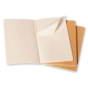 Zestaw 3 zeszytów MOLESKINE Cahier Journals P (9x14cm), w linie, 64 strony, piaskowy-247847
