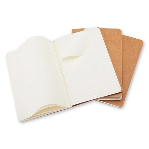 Zestaw 3 zeszytów MOLESKINE Cahier Journals P (9x14cm), w linie, 64 strony, piaskowy-247849