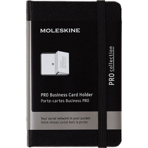 Etui na wizytówki MOLESKINE PRO (6,5x10,5cm), 2 kieszonki, czarne-247854