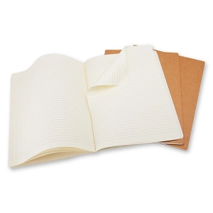 Zestaw 3 zeszytów MOLESKINE Cahier Journals L (13x21cm), w linie, 80 stron, piaskowy-247952
