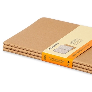 Zestaw 3 zeszytów MOLESKINE Cahier Journals L (13x21cm), w linie, 80 stron, piaskowy-247953